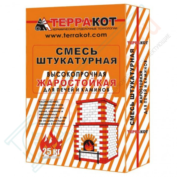 Смесь глино-шамотная "Терракот", штукатурная жаростойкая высокопрочная, 10 кг (Терракот) в Ростове-на-Дону
