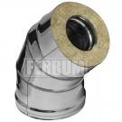 Сэндвич колено 45° (НЕРЖ-430/0,5-НЕРЖ-430/0,5) d-180/280 (Ferrum GS) Сэндвич колено 45° (НЕРЖ-430/0,5-НЕРЖ-430/0,5) d-180/280 (Ferrum GS)