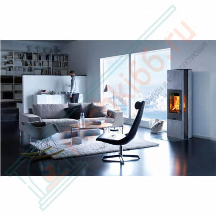 Печь-камин 35T:1, со стеклянной дверцей, верх стекло, цвет корпуса топки черный (Contura)