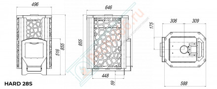 Печь для бани Hard 30S Хохлома (Сталь-Мастер)