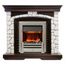 Электрический Каминокомплект Glasgow - Темный дуб / Белый с очагом Cavendish Электрический Каминокомплект Glasgow - Темный дуб / Белый с очагом Cavendish