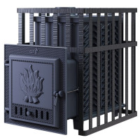 Чугунная печь для бани Гефест GFS-ЗК 40 в сетке (ТехноЛит)