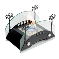 Биокамин Пушкинский мост S, чёрный (LuxFire)