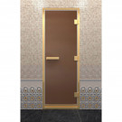Стеклянная дверь для хамама в золотом профиле, бронза матовая 200х70 (по коробке) (DoorWood) Стеклянная дверь для хамама в золотом профиле, бронза матовая 200х70 (по коробке) (DoorWood)