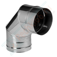 Отвод 90° без изол (НЕРЖ-321/0,5) d-180 (Дымок-Lux)