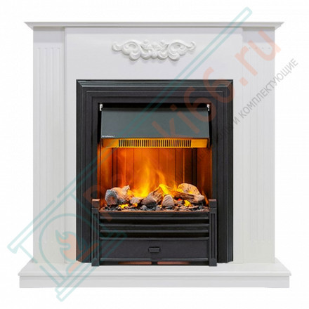 Каминокомплект Lumsden - Белый дуб с электроочагом Brookline Black