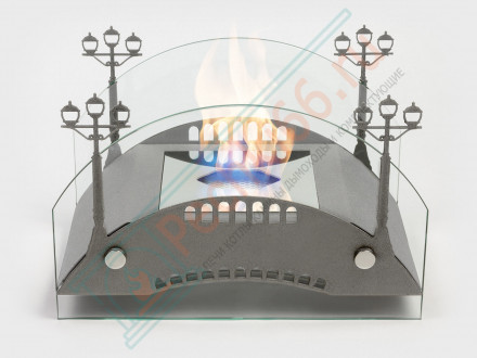 Биокамин Пушкинский мост S, серебро (LuxFire)