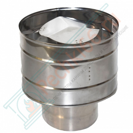 Оголовок с дефлектором (НЕРЖ-439/0,5-НЕРЖ-439/0,5) d-80/160 (УМК)