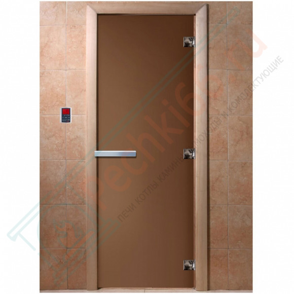 Дверь стеклянная для бани, бронза матовая 2000х900 (DoorWood) в Ростове-на-Дону