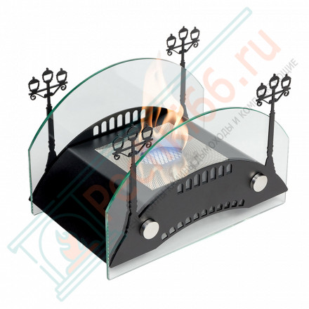Биокамин Пушкинский мост M, чёрный (LuxFire)