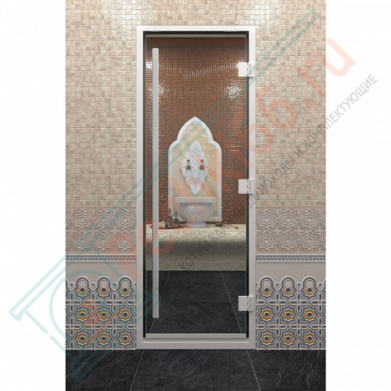 Стеклянная дверь DoorWood «Хамам Престиж прозрачное» 210х90 см