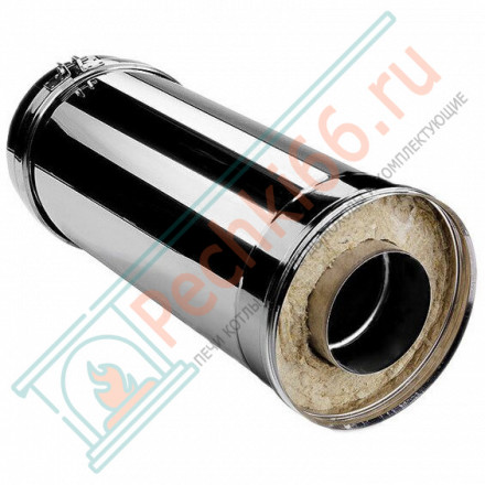 Сэндвич труба V50R с изол L=500 (AISI-321/0,5-ОЦИНК-RAL/0,5) d-115/215 (Вулкан)