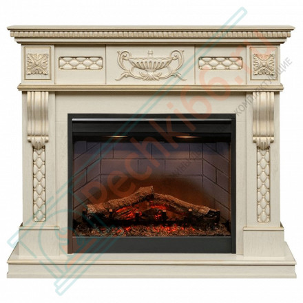 Каминокомплект Corsica - Слоновая кость с патиной с электрическим очагом Symphony 26'' DF2608-INT