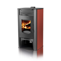 Печь-камин Nika красная (Tim Sistem) до 180м3