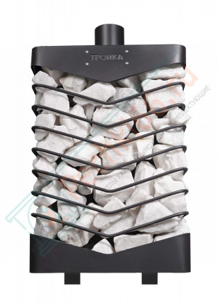 Печь для бани № 07МСП с парогенератором и с сеткой для камней