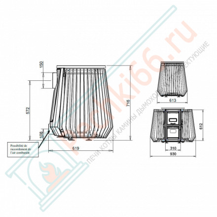 Печь-камин ILOT (INVICTA)