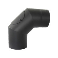 Отвод 90° с ревизией, черный d-120 (КПД) Отвод 90° с ревизией, черный d-120 (КПД)