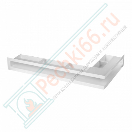 Угловая вентиляционная решетка 630 х 360 (мм) правый угол, белая (Молодой-Урал)