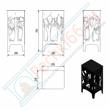 Биокамин FOXTROT (Kratki)