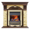 Электрокаминокомплект Dublin угловой - Темный дуб / Сланец с очагом Danville Brass FB2