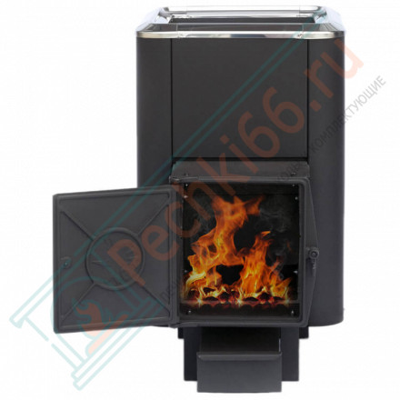 Чугунная банная печь Сибирь-18, конвекционная, с чугунной дверцей (НМК)