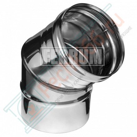 Колено 45° (НЕРЖ-430/0,8) d-200 (Ferrum HF)