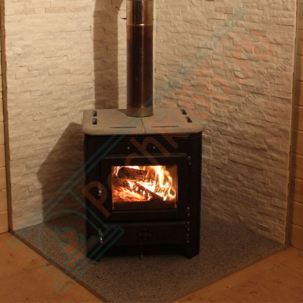 Печь-камин Vulkan Stone, талькохлорит (MBS) до 340 м3