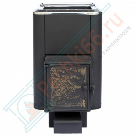 Чугунная банная печь Сибирь-24, конвекционная, с чугунной дверцей (НМК)