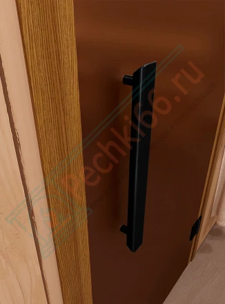 Стеклянная дверь для сауны и бани "Фаворит BLACK бронза матовая" 1800х700 по коробке (DoorWood)