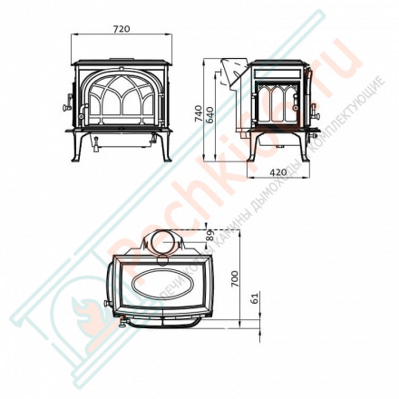 Чугунная печь F500 ECO BP (Jotul)