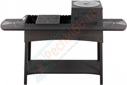 Мангал разборный L с печью под казан (3мм) (Сталь-Мастер)