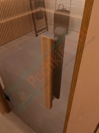 Стеклянная дверь для сауны и бани "Фаворит BLACK прозрачное бесцветное" 1900х700 по коробке (DoorWood)