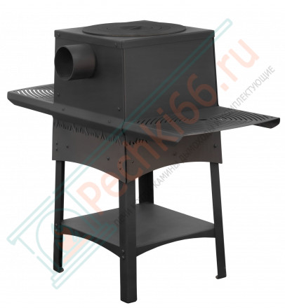 Печь под казан с чугунной плитой LUX (Сталь 3мм) (Сталь-Мастер)