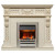 Каминокомплект Corsica - Слоновая кость с патиной (Ширина 1100) с электрическим очагом Chesford