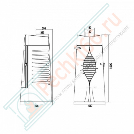 Печь-камин PRESAGE (INVICTA)