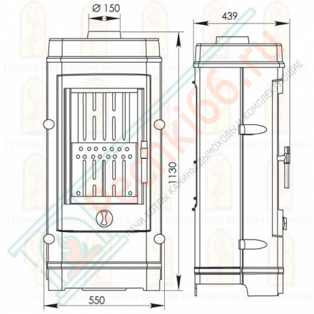 Печь-камин Марсель-14 (Мета) до 280 м3