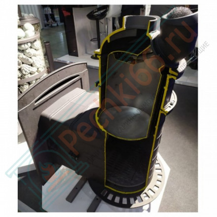 Банная печь Атмосфера XL, ламели "Окаменевшее дерево" наборные (ProMetall)