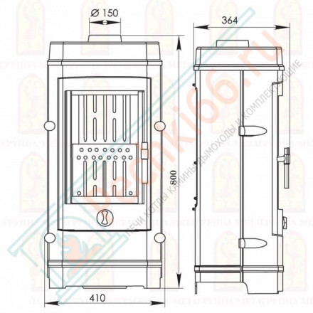 Печь-камин Марсель-7 (Мета) до 140 м3