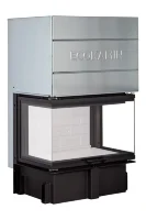 Каминная топка Дельта 800 P три стекла принтинг подовое горение (Экокамин)