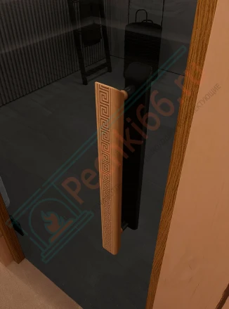 Стеклянная дверь для сауны и бани "Фаворит BLACK графит прозрачный" 200х70 по коробке (DoorWood)