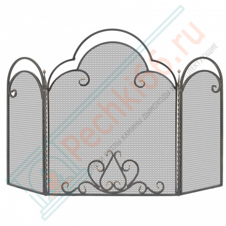 Экран каминный С130S, серебро (Везувий)