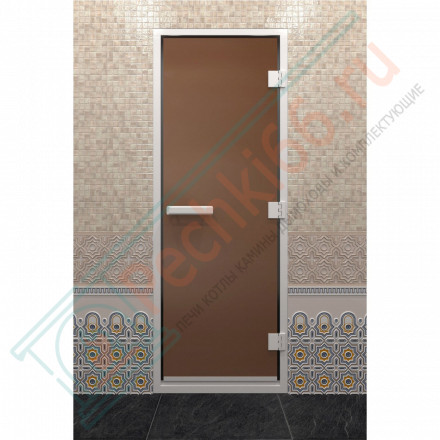 Стеклянная дверь DoorWood Хамам Бронза матовая 200х80 (по коробке)