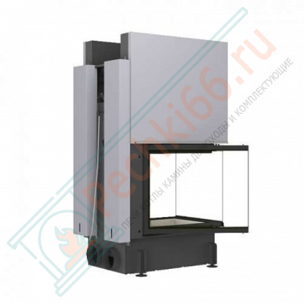 Топка Дельта 700 три стекла подовое горение принтинг (Экокамин)