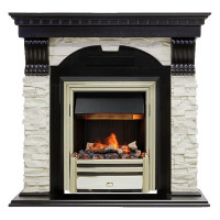 Электрокаминокомплект Dublin - Венге / Сланец белый с очагом Cavendish