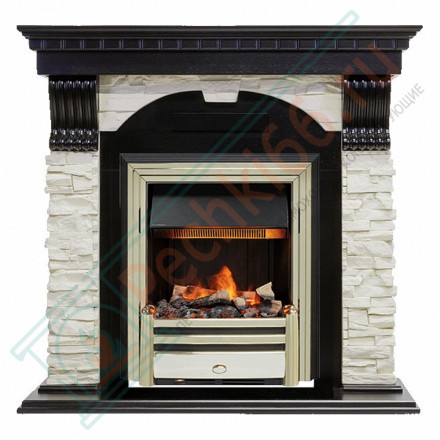 Электрокаминокомплект Dublin - Венге / Сланец белый с очагом Cavendish