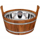 Шайка двуручная 15л. с нержавеющей вставкой, Дуб (Woodson) Шайка двуручная 15л. с нержавеющей вставкой, Дуб (Woodson)