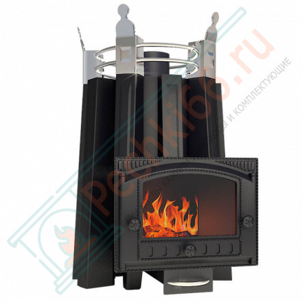 Банная печь Августа стронг с панорамным стеклом (Добросталь)