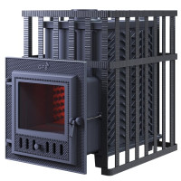 Чугунная печь для бани Гефест GFS-ЗК 30 (М) в сетке (ТехноЛит)