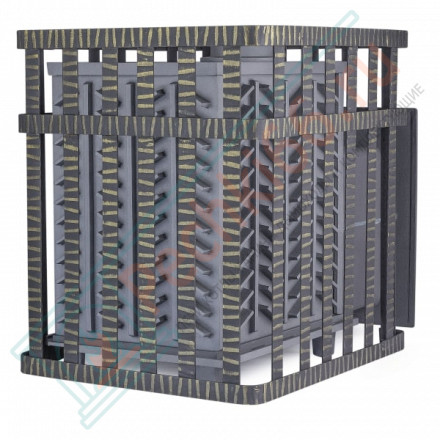 Чугунная печь для бани Гефест GFS-ЗК 30 (М) в сетке (ТехноЛит)