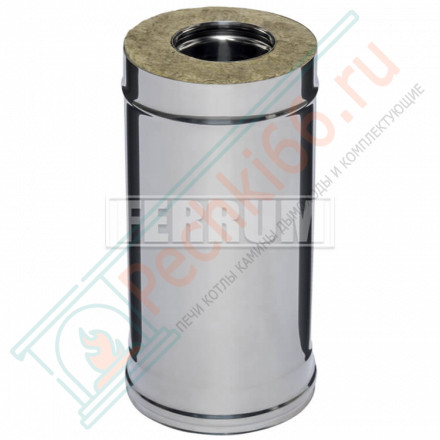 Сэндвич труба для дымохода L=0,5м (Aisi-304/0,8-НЕРЖ) d-115/200 (Ferrum Austenite HF)